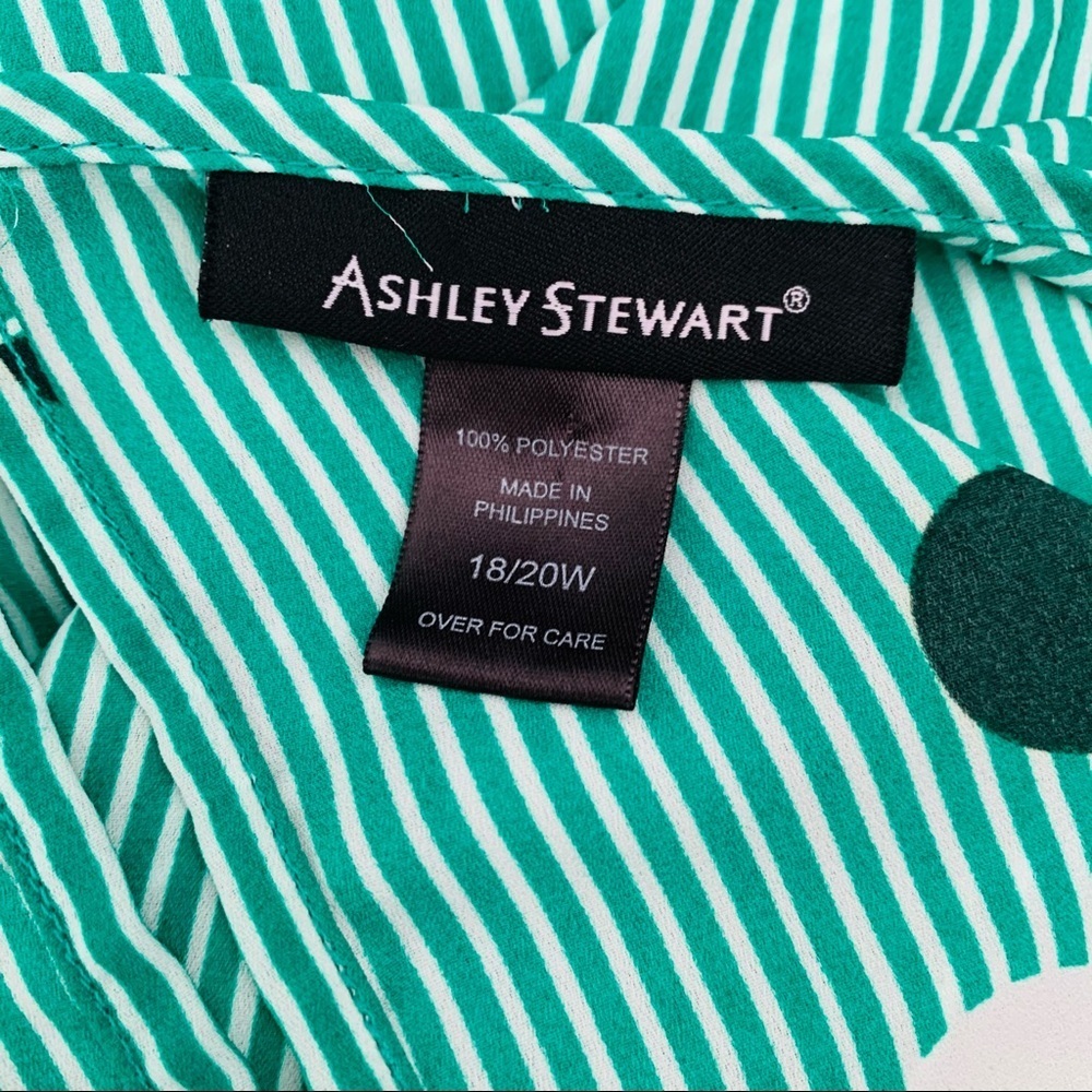 Ashley Stewart Circle Striped Blouse Size 18/20 - Picture 5 of 5